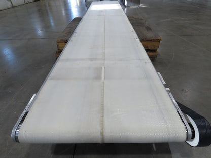 26"x 12' 2"L Slider Bed Belt Conveyor .33Hp 230/460V 3PH 54 FPM Belt Drive