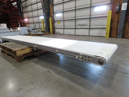 26"x 12' 2"L Slider Bed Belt Conveyor .33Hp 230/460V 3PH 54 FPM Belt Drive