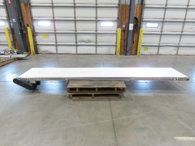 26"x 12' 2"L Slider Bed Belt Conveyor .33Hp 230/460V 3PH 54 FPM Belt Drive
