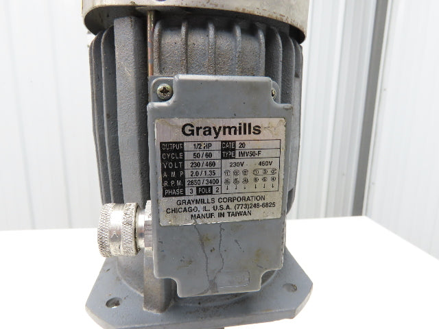 Graymills IMV50-F Immersion Coolant Pump 3/4"npt 35gpm 1/2Hp 230/460V Cast Iron