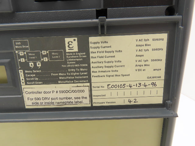 Eurotherm 590DC/00/000 590 Series Control Circuit Board & Door/Cover Display