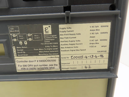 Eurotherm 590DC/00/000 590 Series Control Circuit Board & Door/Cover Display