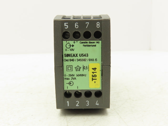 Sineax U543 Industrial AC Current Measuring Transducer 0-250V 50/60Hz 2VA