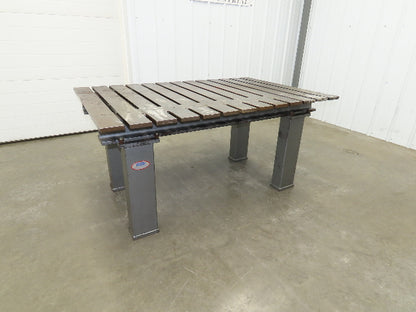 Heavy Duty 3/4" Steel Top Welding Table Layout Work Bench 60x39" Top 29-1/2" H