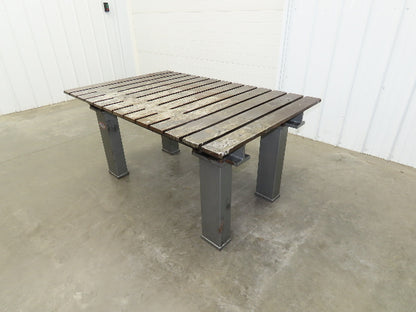 Heavy Duty 3/4" Steel Top Welding Table Layout Work Bench 60x39" Top 29-1/2" H