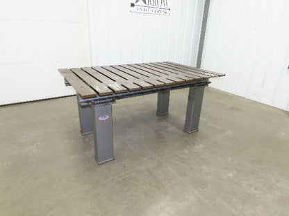 Heavy Duty 3/4" Steel Top Welding Table Layout Work Bench 60x39" Top 29-1/2" H