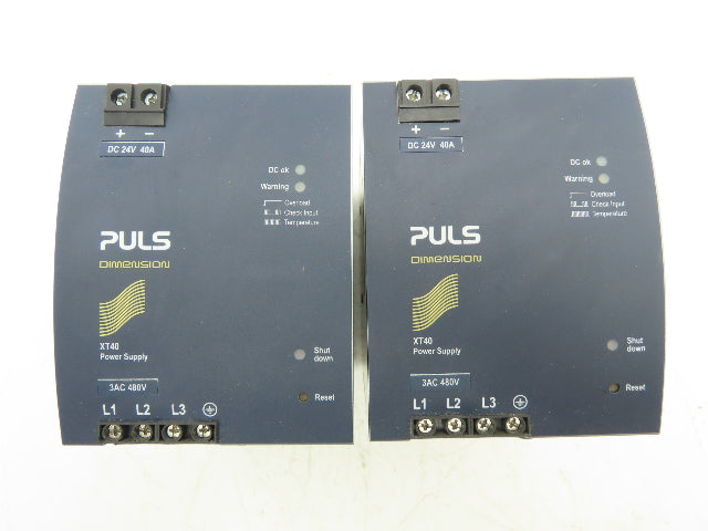 Puls Dimension XT40.242 PLC Semi Regulated Power Supply 3PH 24V 40A Lot of 2