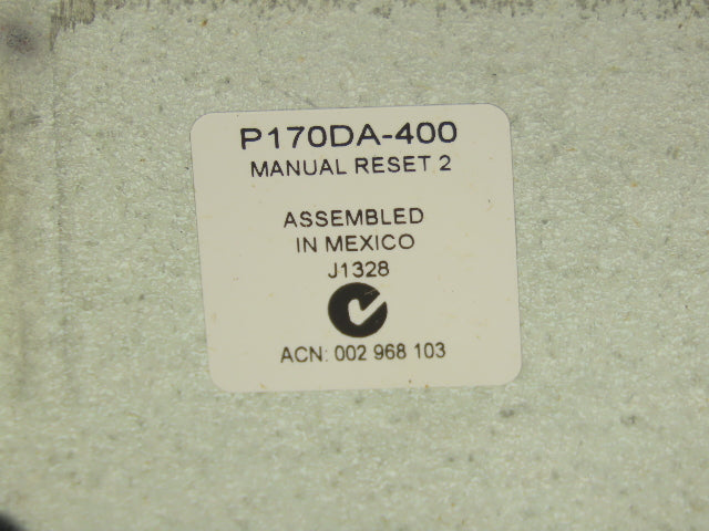 Johnson Controls P170DA-400 SPST Pressure Control Switch Single Pole 610 psi