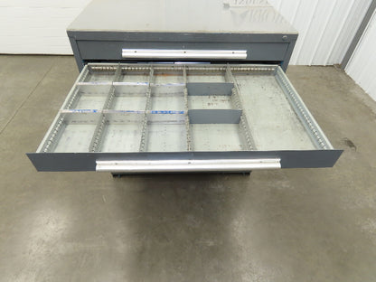 Stanley Vidmar 10 Drawer Industrial Tooling Cabinet 45x29x46" Lyon Lista Box