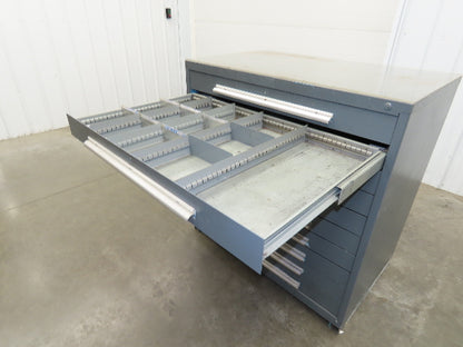 Stanley Vidmar 10 Drawer Industrial Tooling Cabinet 45x29x46" Lyon Lista Box