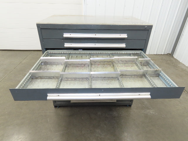 Stanley Vidmar 10 Drawer Industrial Tooling Cabinet 45x29x46" Lyon Lista Box