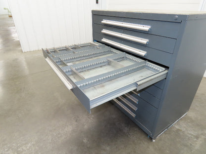 Stanley Vidmar 10 Drawer Industrial Tooling Cabinet 45x29x46" Lyon Lista Box