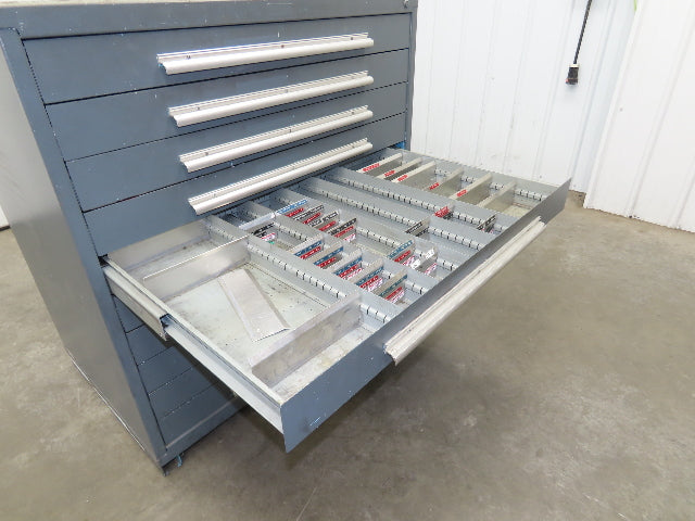 Stanley Vidmar 10 Drawer Industrial Tooling Cabinet 45x29x46" Lyon Lista Box