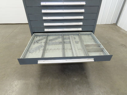 Stanley Vidmar 10 Drawer Industrial Tooling Cabinet 45x29x46" Lyon Lista Box
