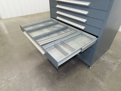 Stanley Vidmar 10 Drawer Industrial Tooling Cabinet 45x29x46" Lyon Lista Box