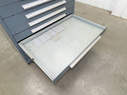 Stanley Vidmar 10 Drawer Industrial Tooling Cabinet 45x29x46" Lyon Lista Box