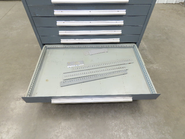 Stanley Vidmar 10 Drawer Industrial Tooling Cabinet 45x29x46" Lyon Lista Box