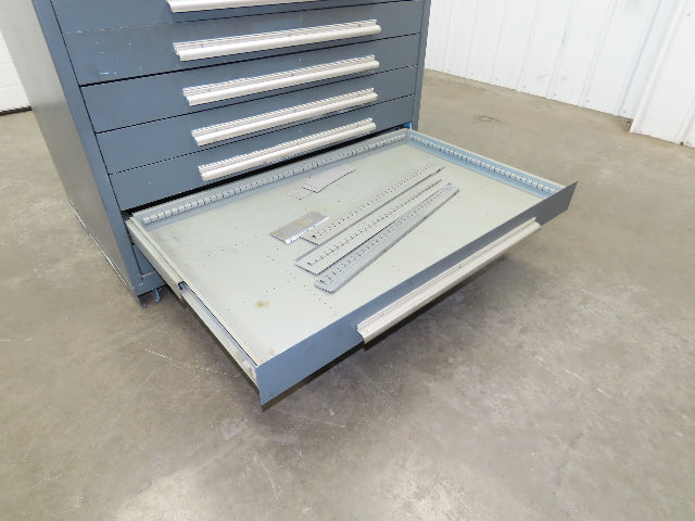 Stanley Vidmar 10 Drawer Industrial Tooling Cabinet 45x29x46" Lyon Lista Box