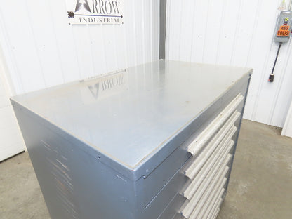 Stanley Vidmar 10 Drawer Industrial Tooling Cabinet 45x29x46" Lyon Lista Box