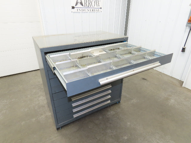 Stanley Vidmar 10 Drawer Industrial Tooling Cabinet 45x29x46" Lyon Lista Box