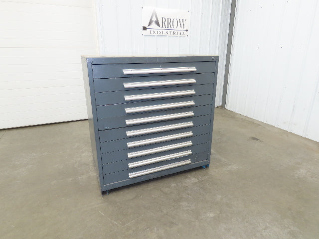 Stanley Vidmar 10 Drawer Industrial Tooling Cabinet 45x29x46" Lyon Lista Box