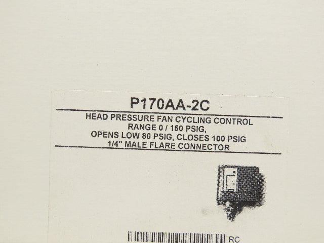 Johnson Controls P170AA-2 SPST Pressure Control Switch Single Pole 150 psi