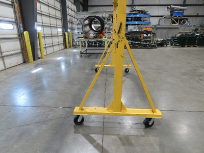 HSI Handling Systems 1-Ton 2000Lb Portable Gantry Crane 9' Span 5'-7' Adj Height