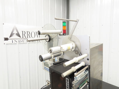 Label Aire 3138NV High Speed Label Applicator 120V Air Blow Sato Printer 4" Wide