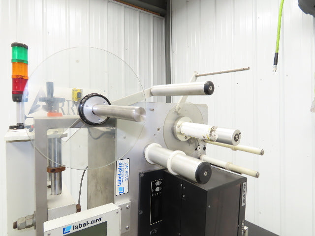 Label Aire 3138NV High Speed Label Applicator 120V Air Blow Sato Printer 4" Wide