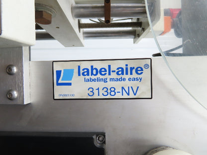 Label Aire 3138NV High Speed Label Applicator 120V Air Blow Sato Printer 4" Wide