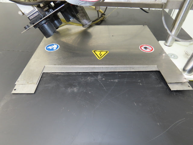 Label Aire 3138NV High Speed Label Applicator 120V Air Blow Sato Printer 4" Wide