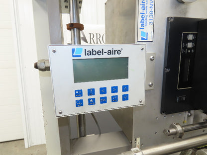 Label Aire 3138NV High Speed Label Applicator 120V Air Blow Sato Printer 4" Wide