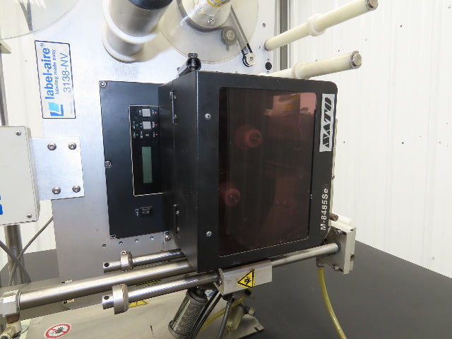 Label Aire 3138NV High Speed Label Applicator 120V Air Blow Sato Printer 4" Wide