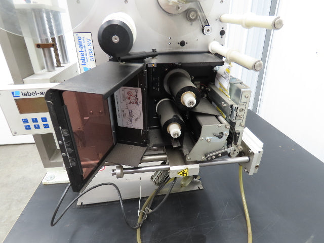 Label Aire 3138NV High Speed Label Applicator 120V Air Blow Sato Printer 4" Wide