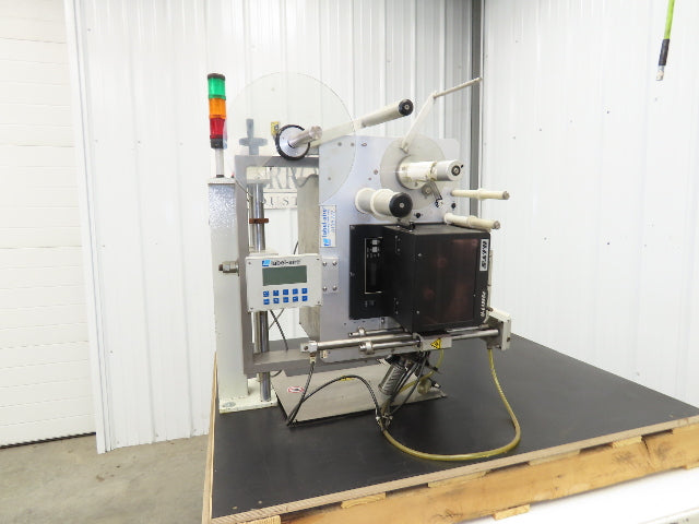 Label Aire 3138NV High Speed Label Applicator 120V Air Blow Sato Printer 4" Wide
