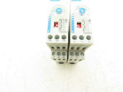 Crouzet TK2R1 Time Delay Relay 0.08-160s 240VAC 8A 24VDC Coil Lot of 2