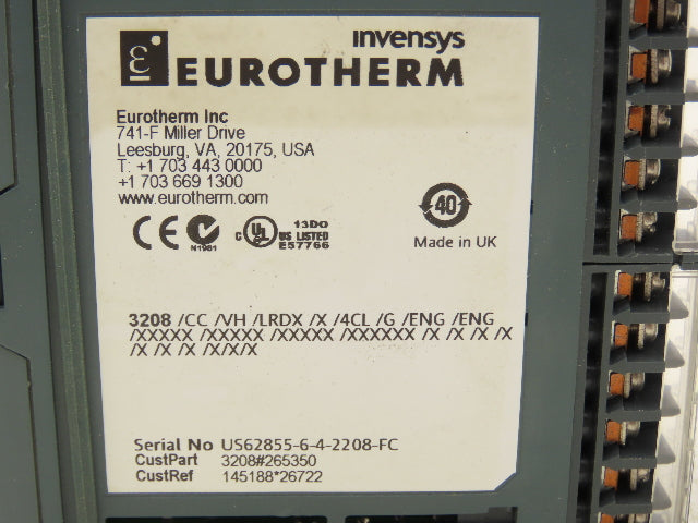 Eurotherm 3208 PLC Temperature Controller Module 3208/CC/VH