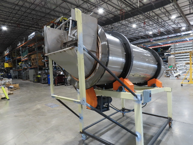 36" Stainless Steel Drum Mixer Seasoning Coating Processing Tumbler Belt Drive