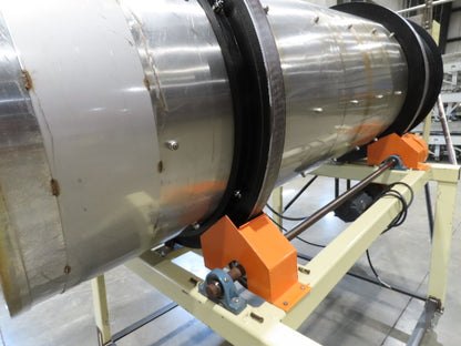 36" Stainless Steel Drum Mixer Seasoning Coating Processing Tumbler Belt Drive