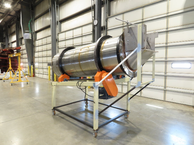 36" Stainless Steel Drum Mixer Seasoning Coating Processing Tumbler Belt Drive