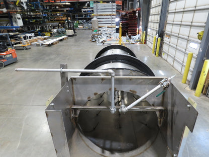 36" Stainless Steel Drum Mixer Seasoning Coating Processing Tumbler Belt Drive