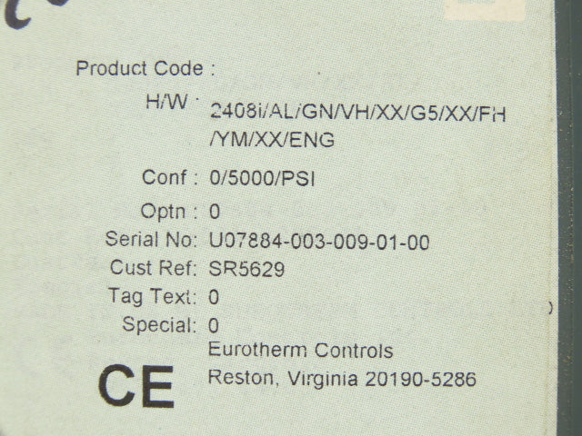 Eurotherm 2408i PLC Temperature Controller Module With Display 2408i/AL/GN/VH