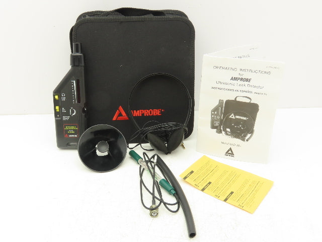Amprobe ULD-300 Ultrasonic Leak Detector Headphones, Probe, Parabole, Carry Case