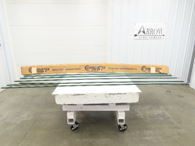 Conductix Wampfler Conductor Bar Ground Power Rail 90A 600V 10'L  Lot of 5pcs