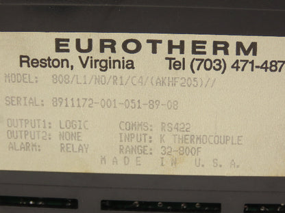 Eurotherm 808 PLC Temperature Controller Module With Display 808/L1/N0/R1/C4