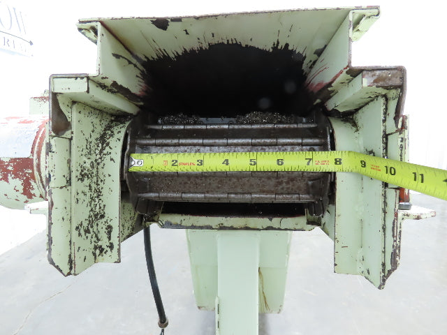 Tsubaki MT10 10"W x 74"L Chip Conveyor 7.5"W Steel Belt 29"H Discharge 220V 3PH