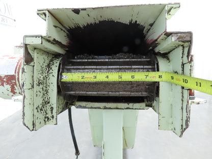 Tsubaki MT10 10"W x 74"L Chip Conveyor 7.5"W Steel Belt 29"H Discharge 220V 3PH