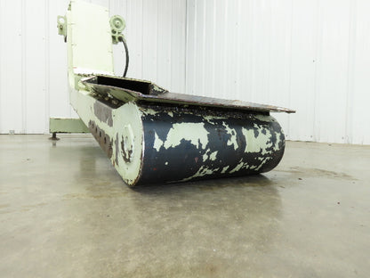 Tsubaki MT10 10"W x 74"L Chip Conveyor 7.5"W Steel Belt 29"H Discharge 220V 3PH