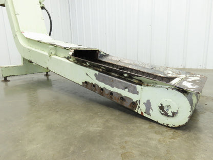 Tsubaki MT10 10"W x 74"L Chip Conveyor 7.5"W Steel Belt 29"H Discharge 220V 3PH