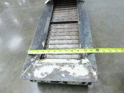 Tsubaki MT10 10"W x 74"L Chip Conveyor 7.5"W Steel Belt 29"H Discharge 220V 3PH